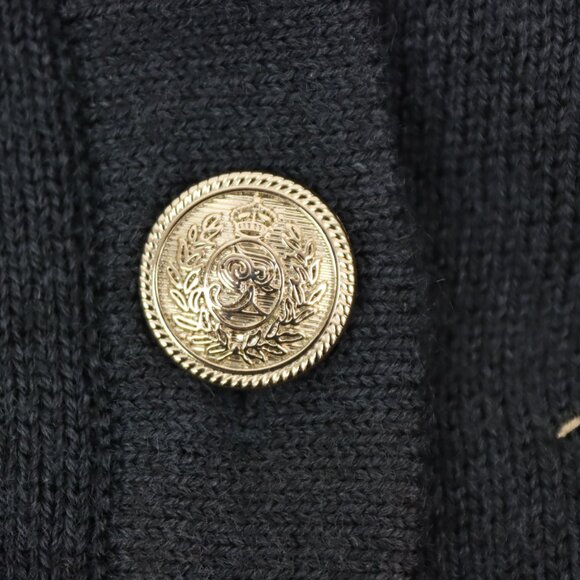 NWT Sandro Wool Blend Knit Cardigan w/ Detachable Ruffle Collar in Anthracite XS - Picture 5 of 10